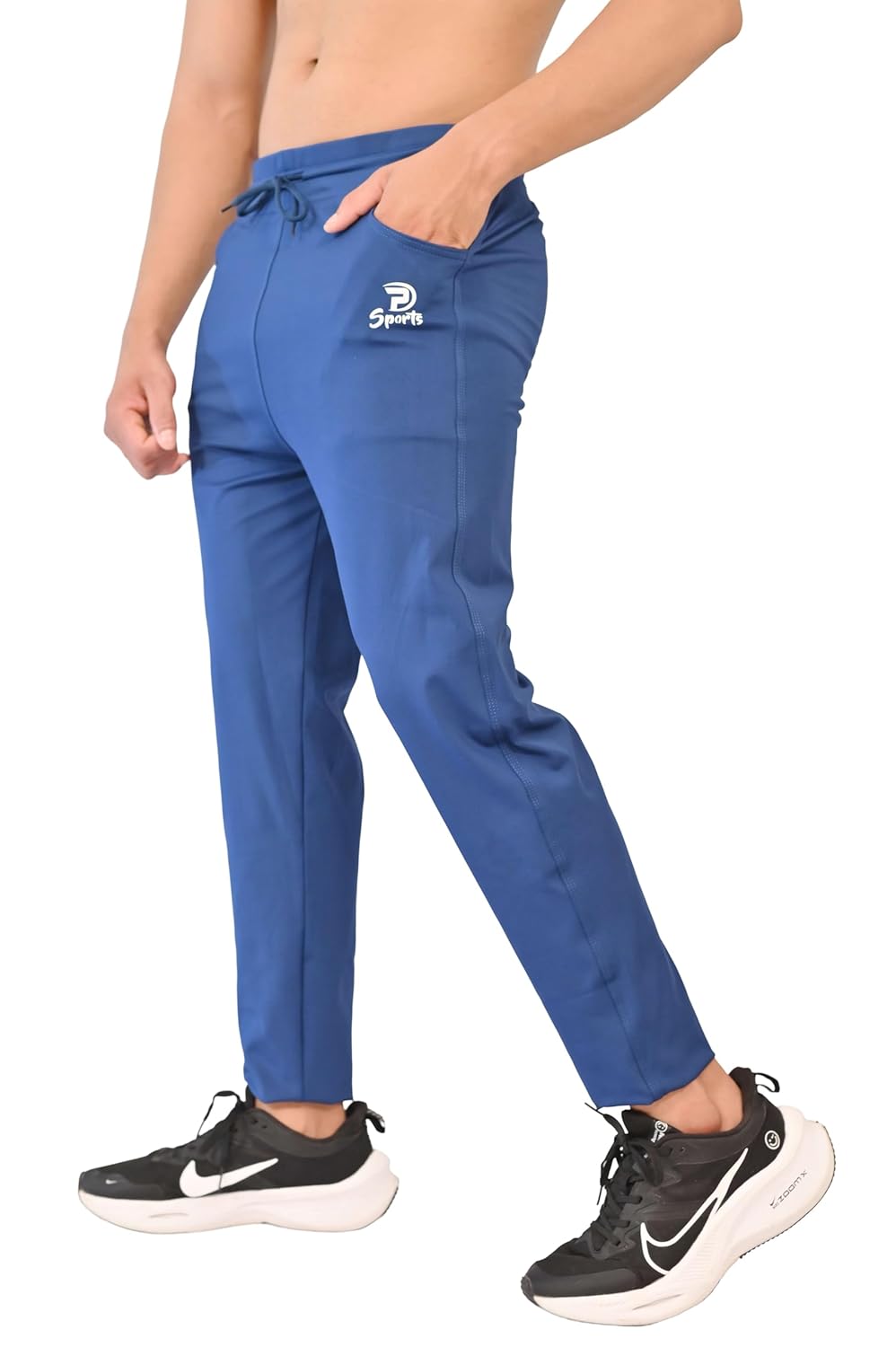 Men’s Slim Fit Athletic Bottom Wear Track Pants with Adjustable Waist and Side Pockets