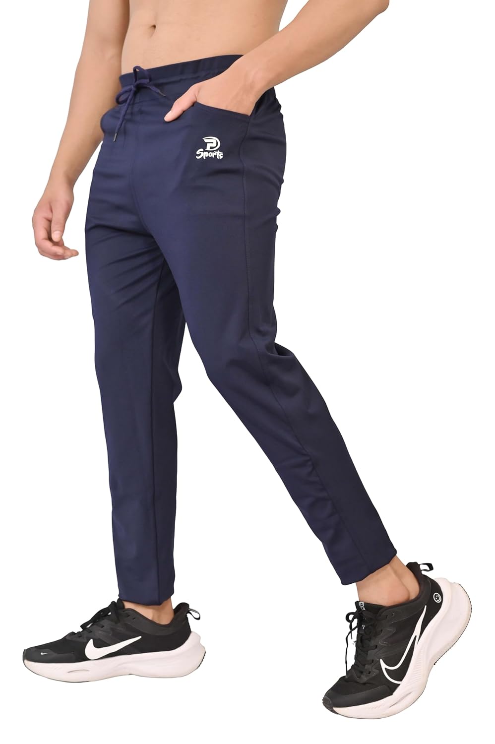 Men’s Slim Fit Athletic Bottom Wear Track Pants with Adjustable Waist and Side Pockets