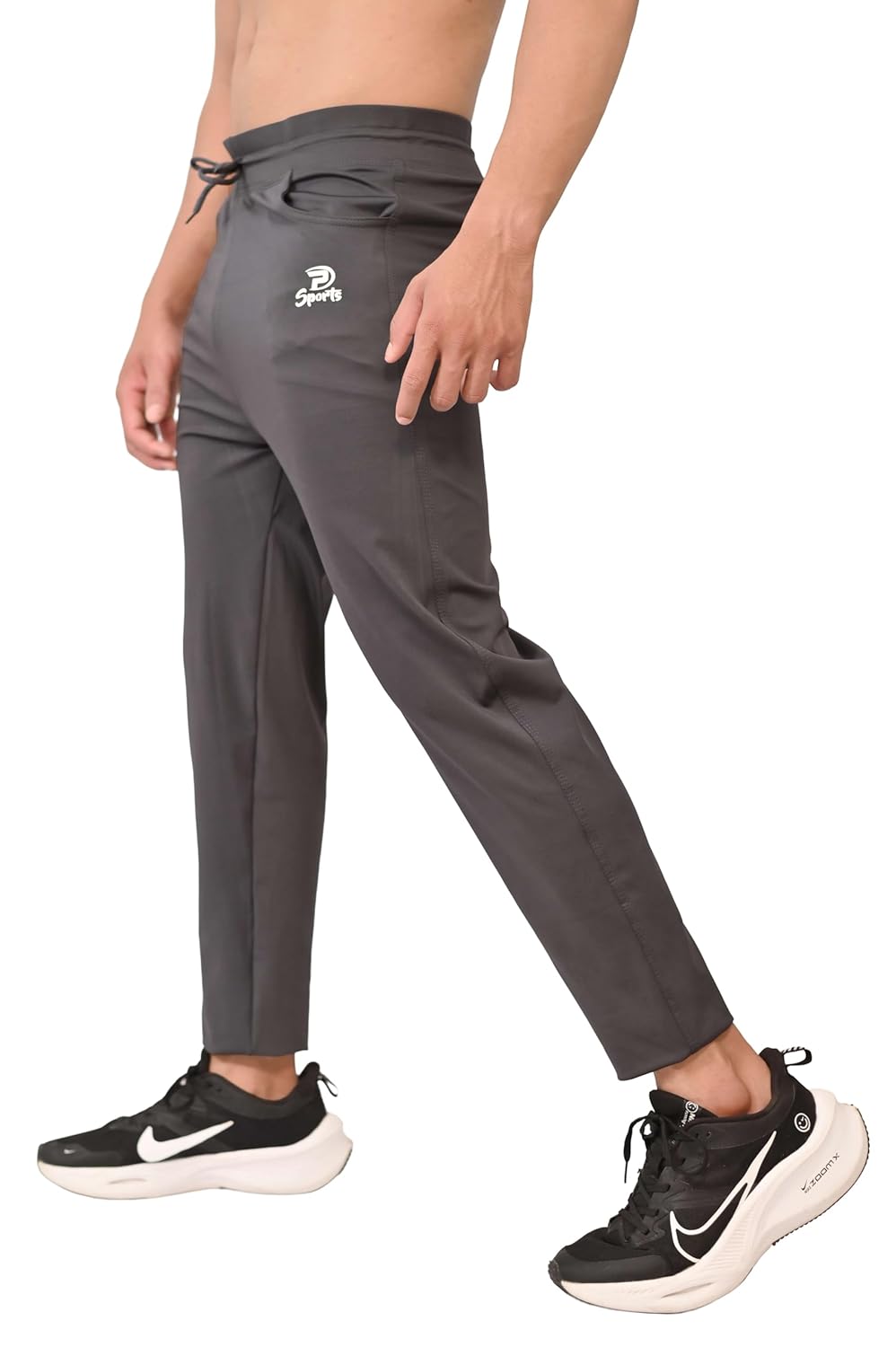 Men’s Slim Fit Athletic Bottom Wear Track Pants with Adjustable Waist and Side Pockets