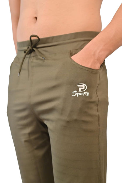 Men’s Slim Fit Athletic Bottom Wear Track Pants with Adjustable Waist and Side Pockets