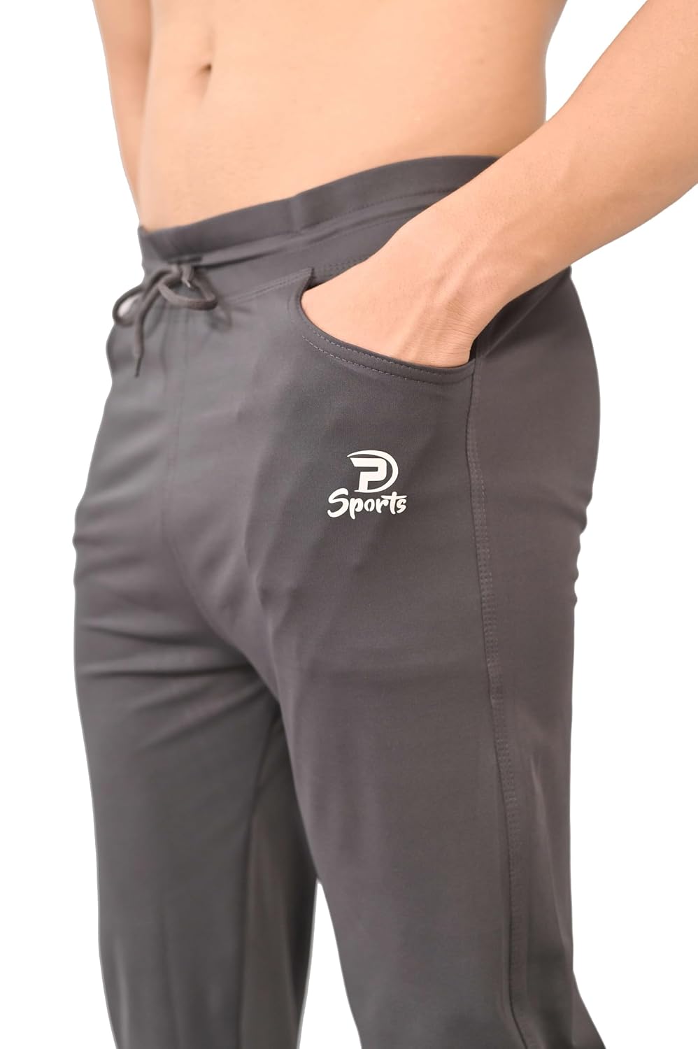 Men’s Slim Fit Athletic Bottom Wear Track Pants with Adjustable Waist and Side Pockets